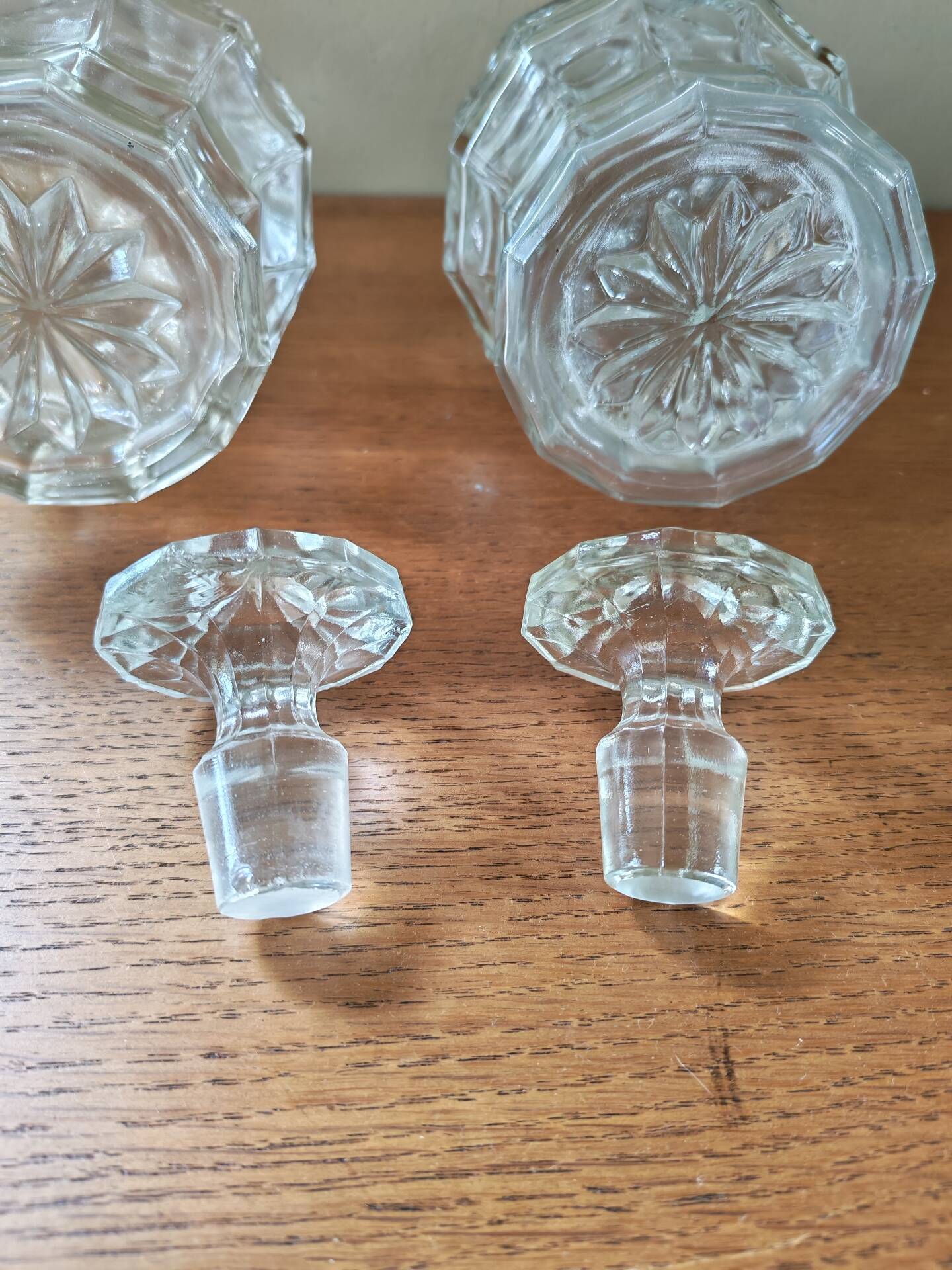 Paire de carafes anciennes 19ème siècle