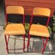 2 chaises hautes industrielles, années 80