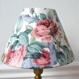 Pink flower lampshade, country-style lampshade.