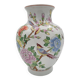 Vase en porcelaine chinoise décoré de fleurs et d'oiseaux