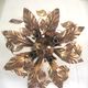 Floral metal ceiling lamp design MM Lampadari 70s
