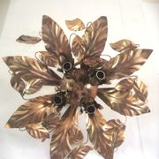 Floral metal ceiling lamp design MM Lampadari 70s