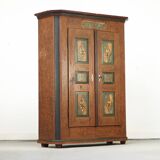 Painted folk art bridal wardrobe 1846