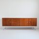 Superb teak and chrome sideboard 1960 vintage Belgium