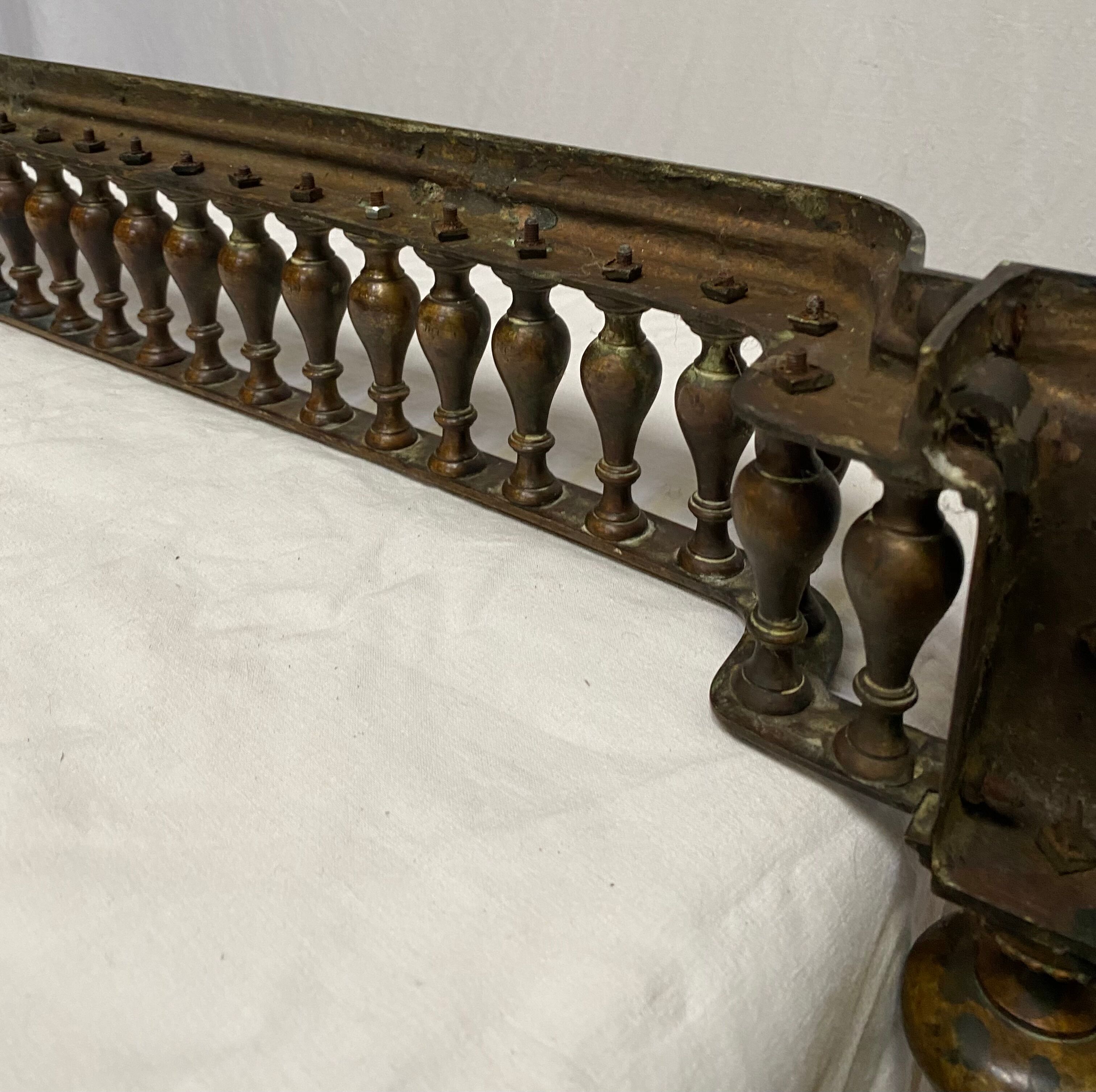 Fireplace bar, bronze fireplace bar Louis XVI style, Napoleon III era