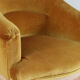Pair of 1950 gold velvet toad chairs