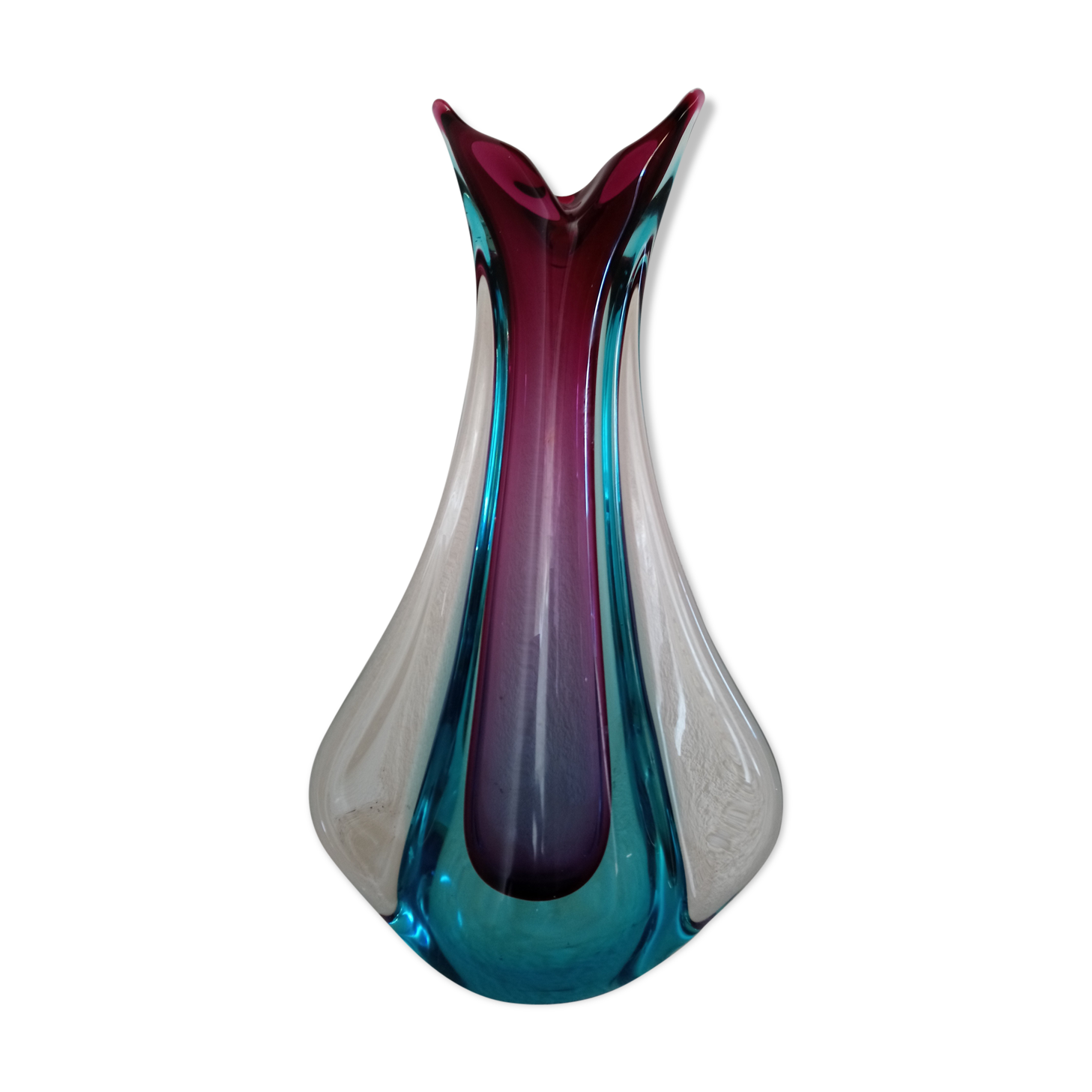 1960s Murano glass vase
