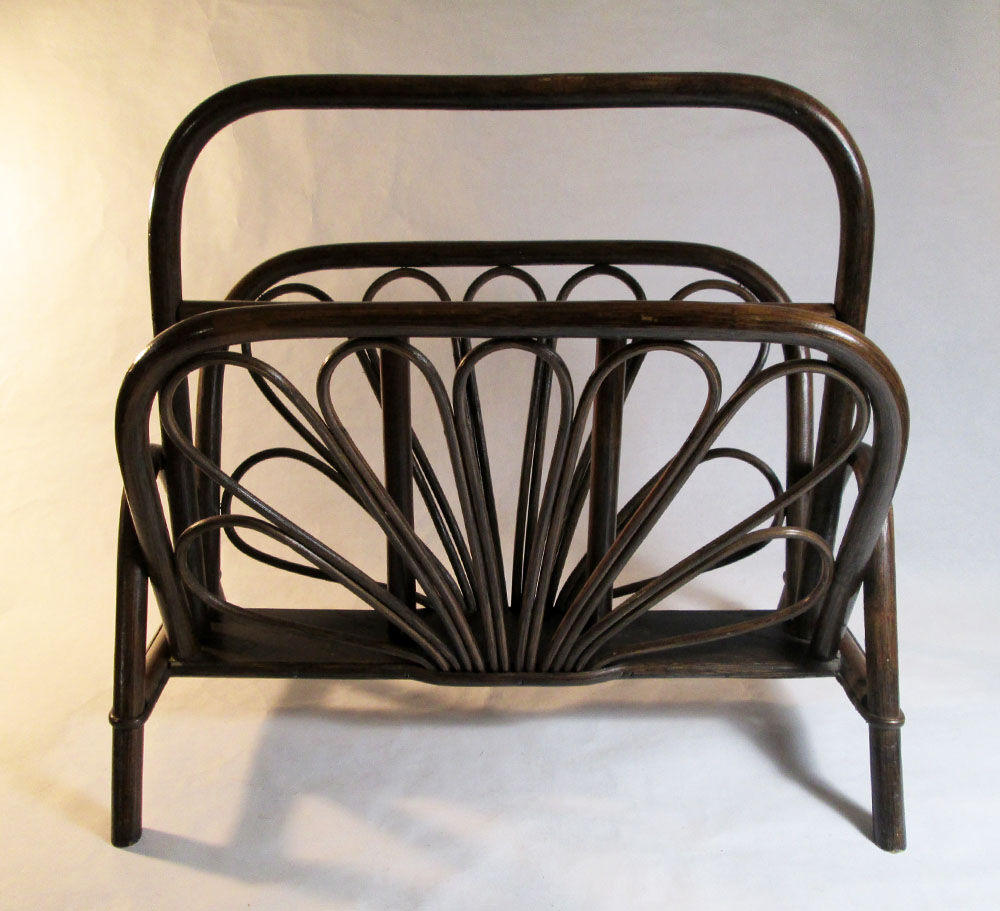 Rattan magazine holder