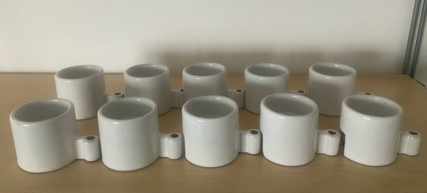 Set of 10 vintage candlesticks by Elhén Johansson