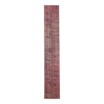 Tapis vintage turc de oushak tissé à la main 46x373 cm