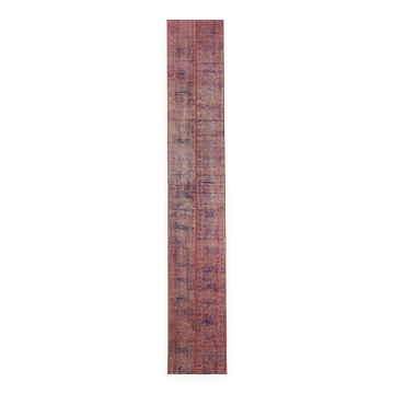 Vintage Turkish Oushak Rug Handwoven 46x373 cm