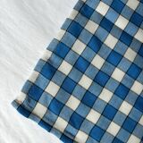 Serviette de table bistrot, carreaux bleus
