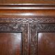 George III oak secretary bookcase circa 1760, Thomas Chippendale style.