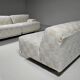 Canapé modulable Fiandra en tissu à carreaux crème par Vico Magistretti pour Cassina