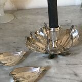 Vintage Olri silver metal candlestick