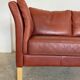 Canapé vintage danois rétro Skalma pour 2 personnes en cuir cognac