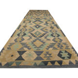 Traditional hand woven kilim runner rug 87x300cm