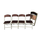 Six vintage folding chairs