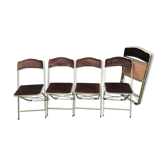 Six chaises vintage pliantes