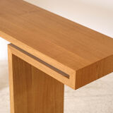 Modern solid oak wall console