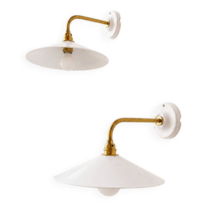 Appliques vintage opaline