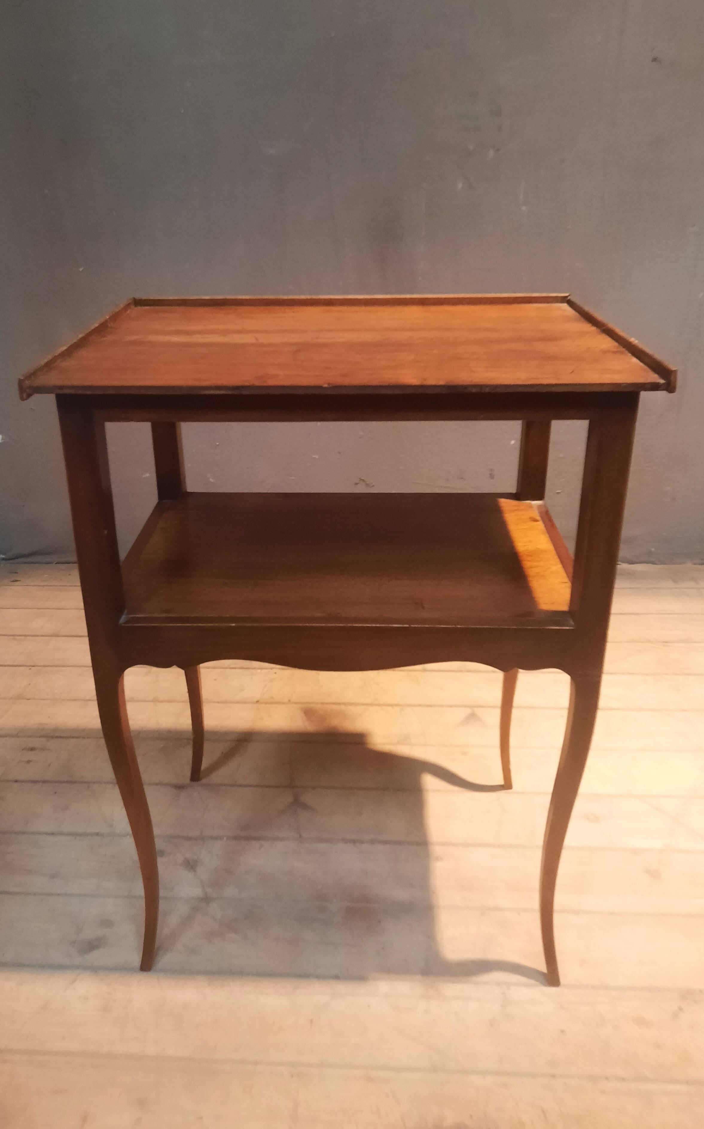 Louis XV style solid wood bedside table