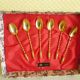 6 teaspoons, guaranteed fine gold EMF, original box -1950-