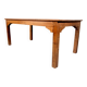 Table de ferme, d'atelier ancienne en teck birman
