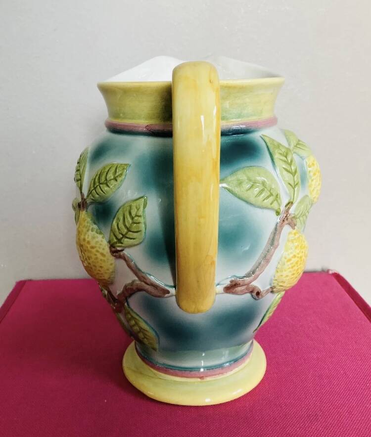 Lot De 6 Bols à Pâtes En Céramique Excelsa Amalfi - Motif Citrons Et Géométrique Bleu/vert