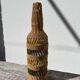 Large vintage woven rattan vase 1960s