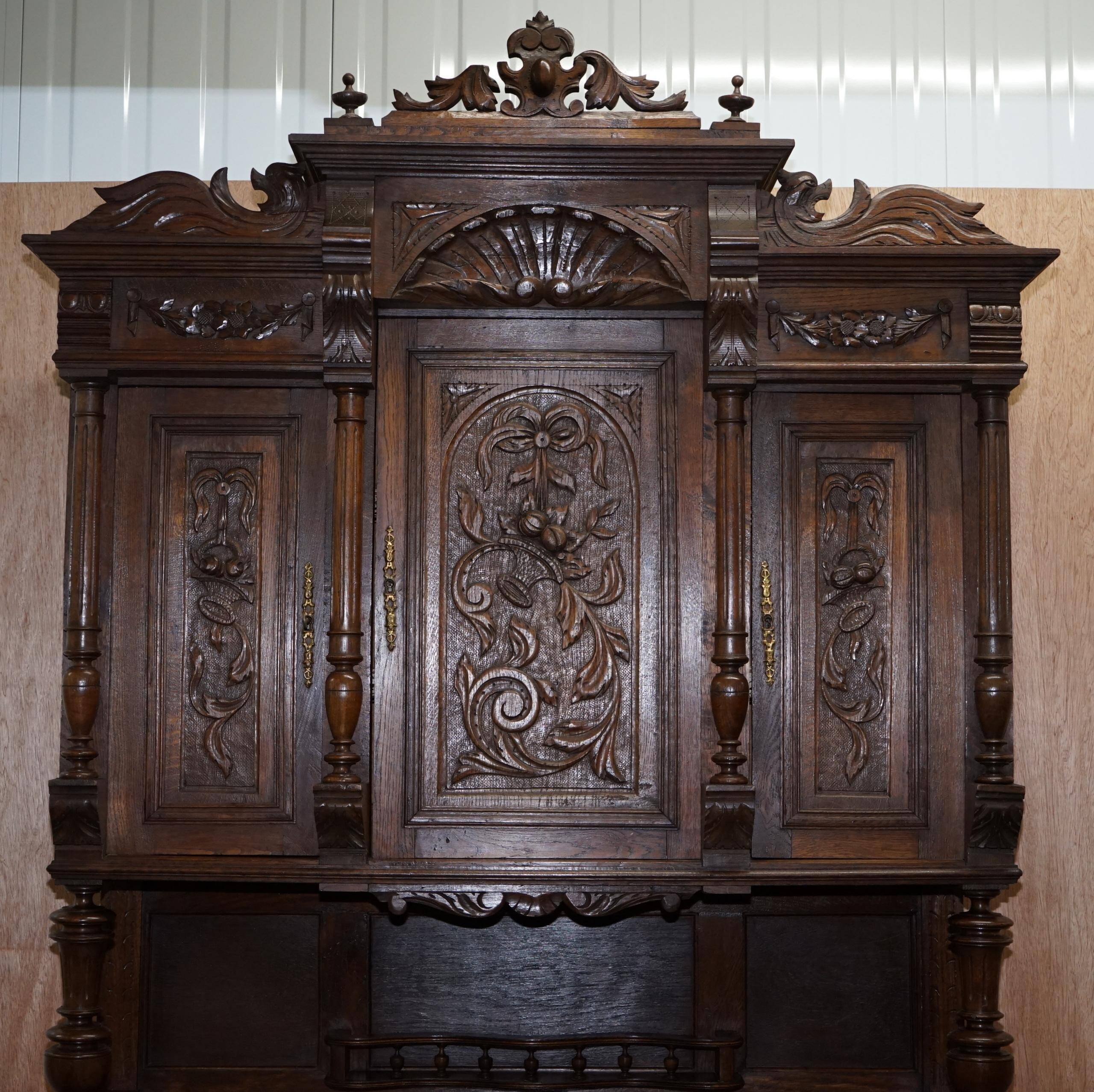 Dutch Carved Oak Wardrobe Early 19th Century