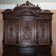 Armoire Néerlandaise Sculptée en Chêne Massif Début XIXe Siècle
