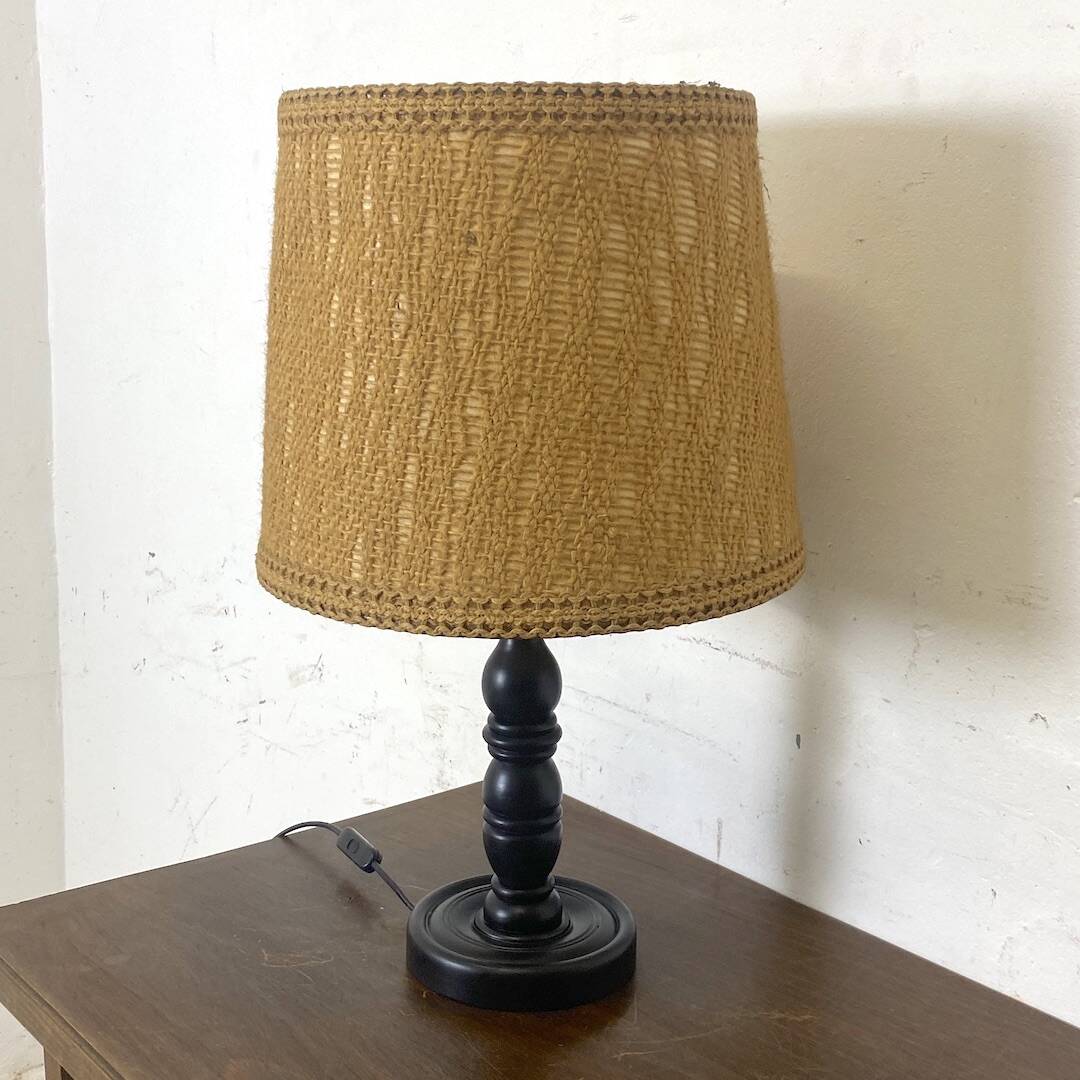 Vintage 70's twisted wood lamp
