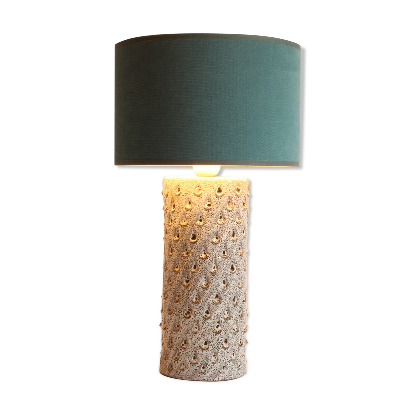 Fratelli Fianciullacci teardrop pattern cylinder table lamp, Italy, 1960s