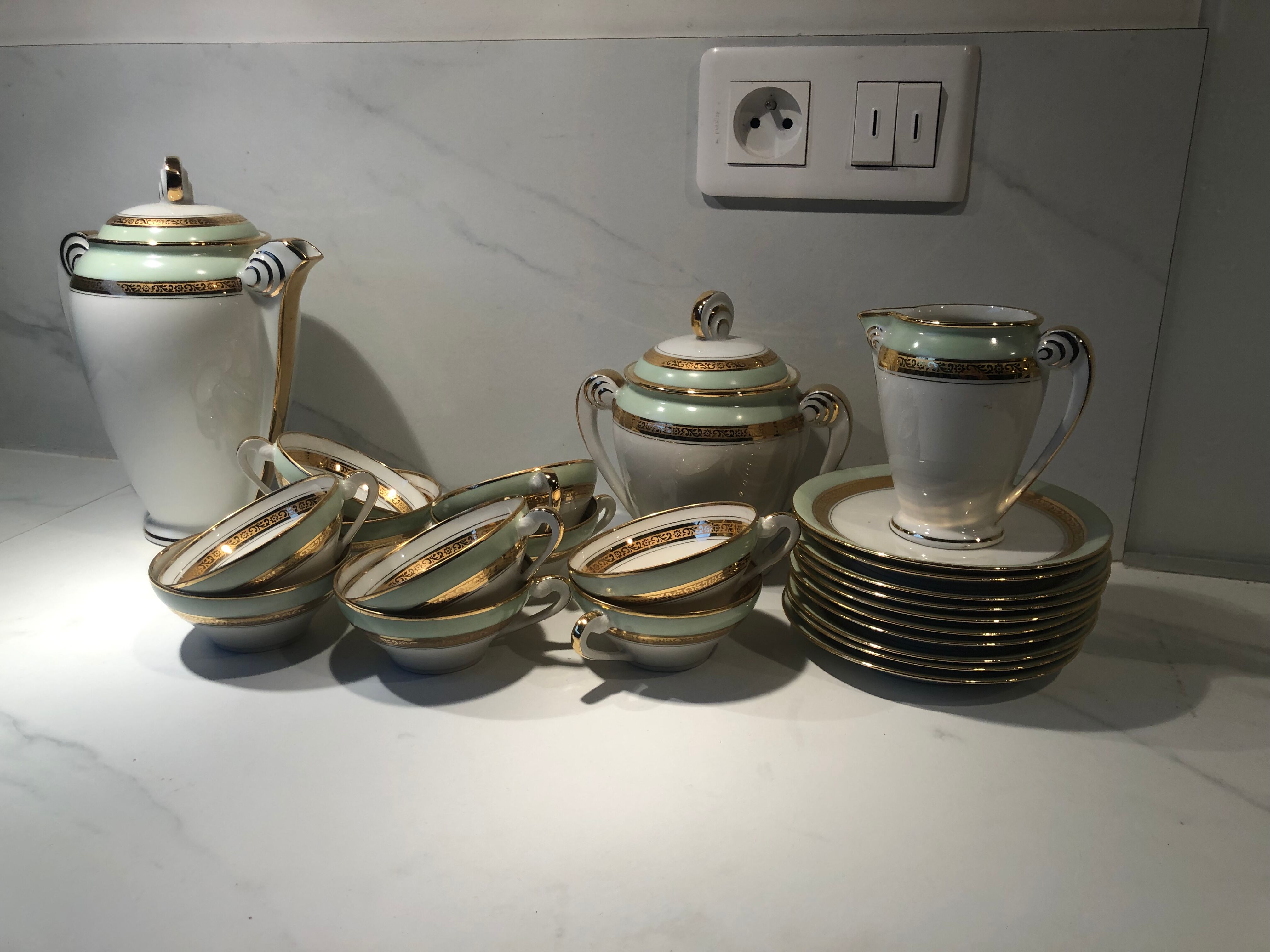 Vintage coffee tea service 10 cups Limoges