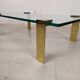 Coffee table glass brass gold