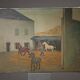Oil on canvas, horse training, signed, circa 1950