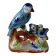 Vintage kitsch iridescent porcelain bird statuette