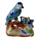 Vintage kitsch iridescent porcelain bird statuette