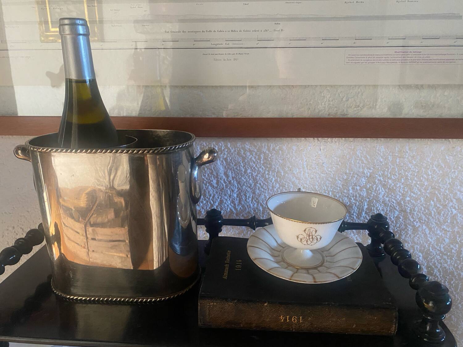 Silver metal bottle cooler