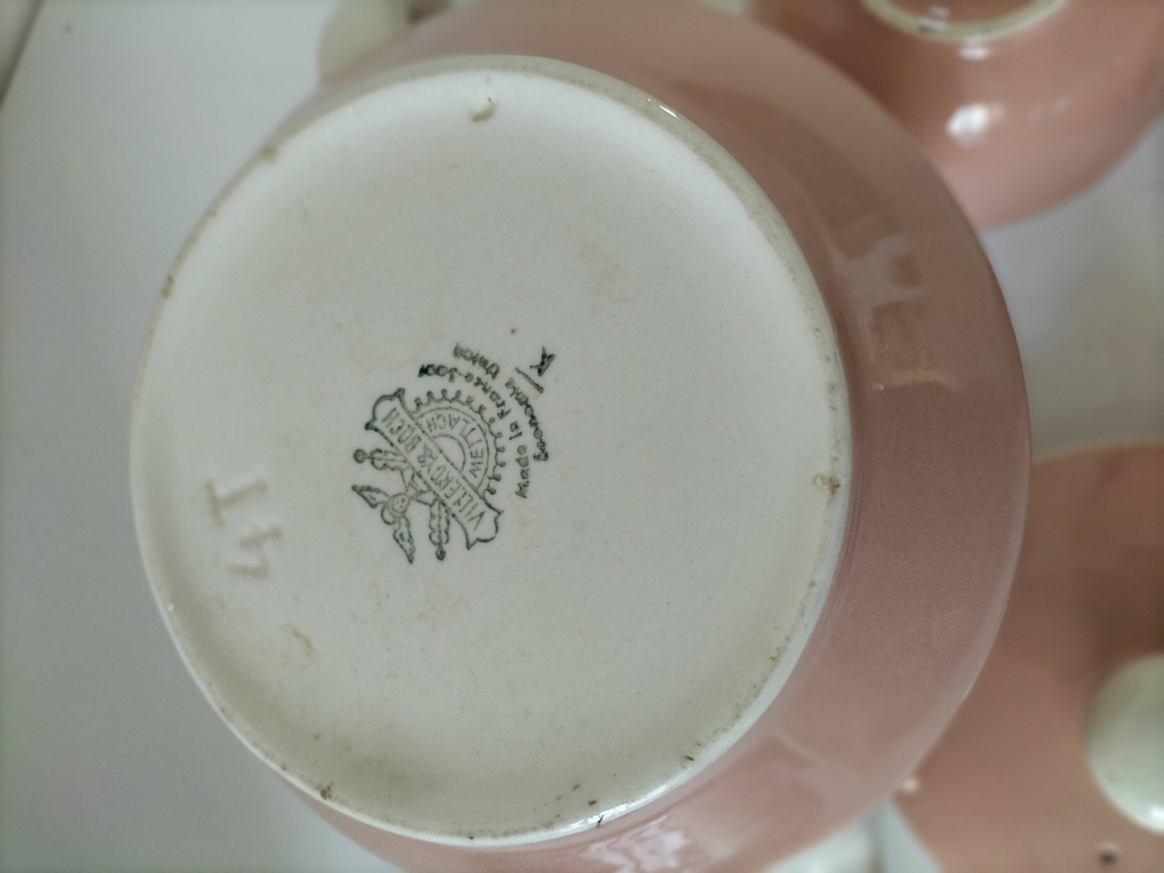 Teapot & duo cups Villeroy & Boch powder pink –