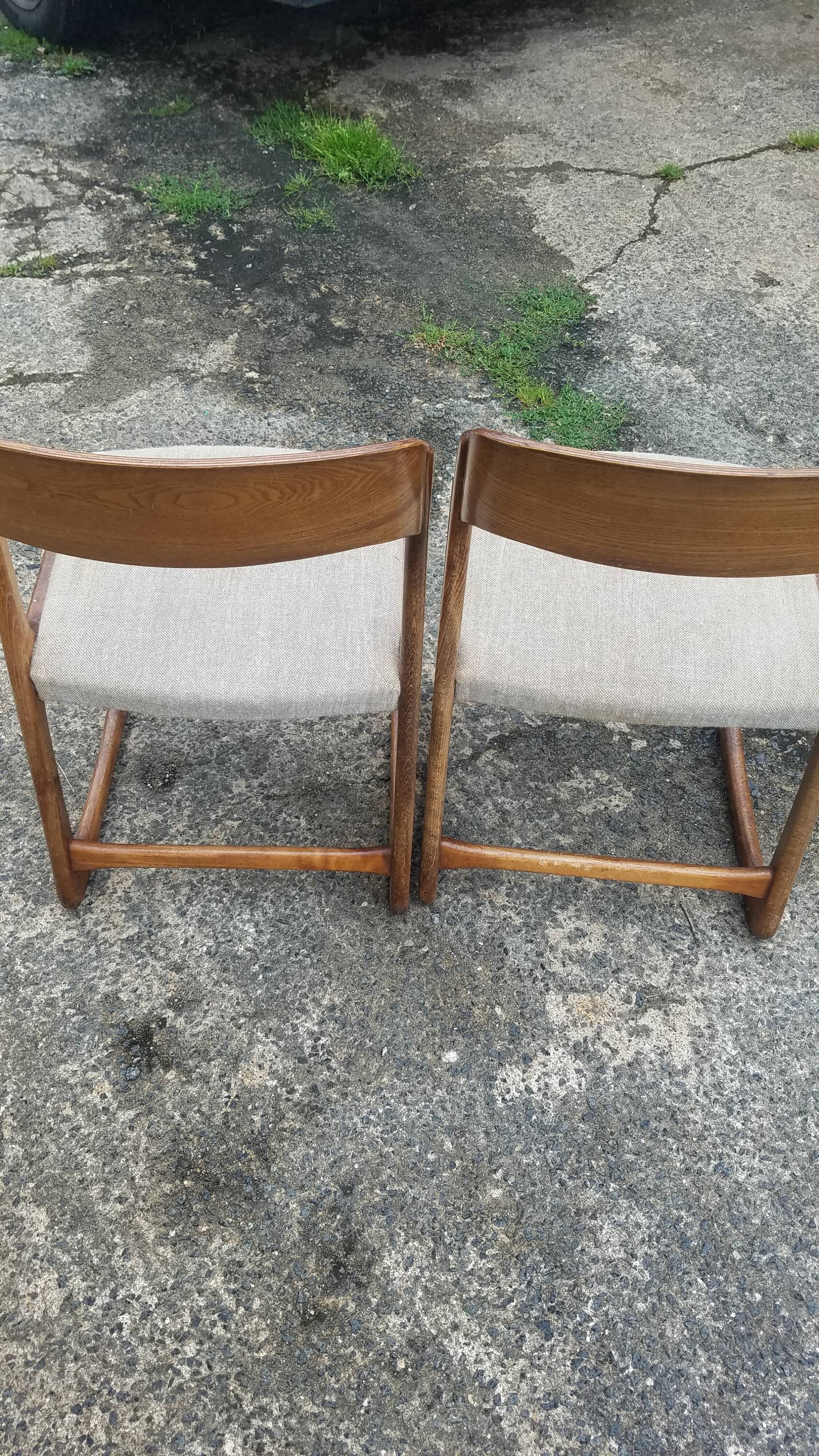 6 vintage Baumann sleigh chairs
