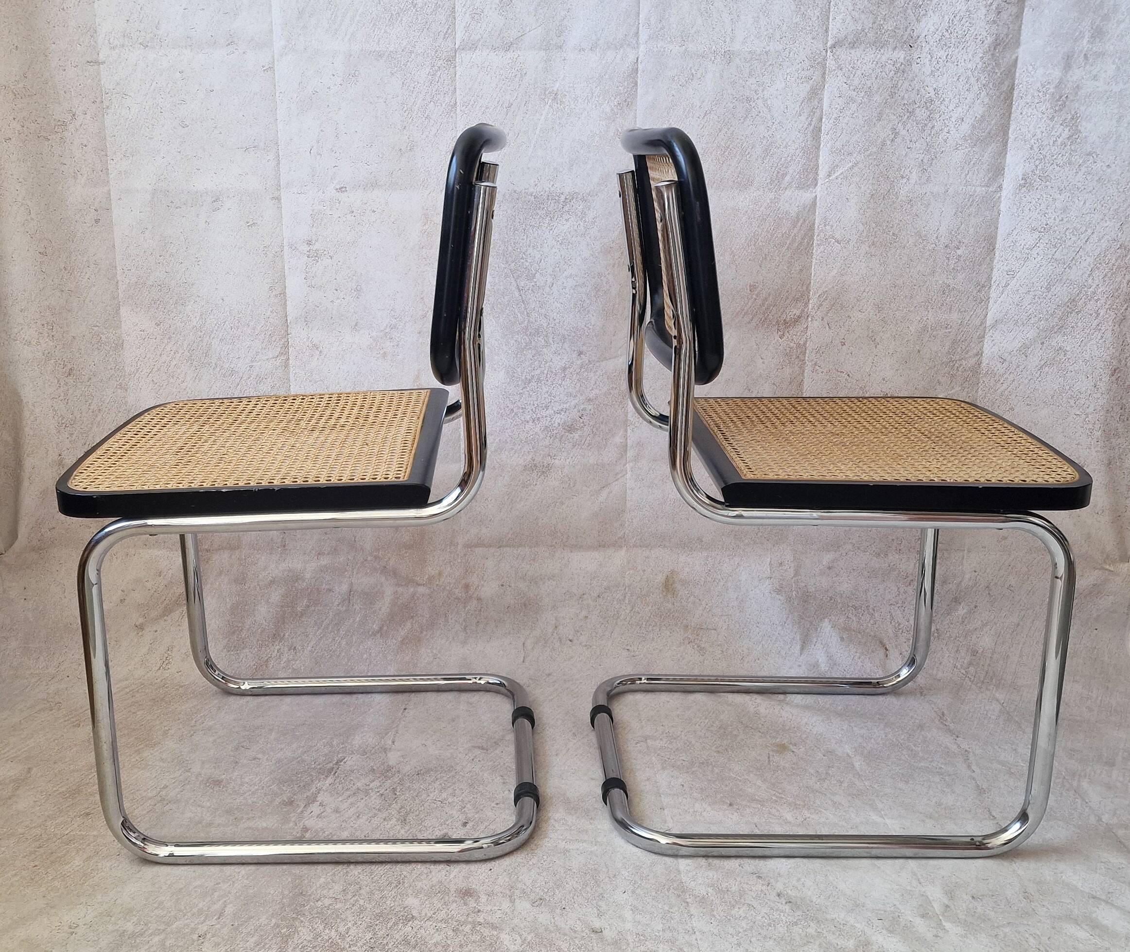 Paire de chaises Marcel Breuer Cesca B32