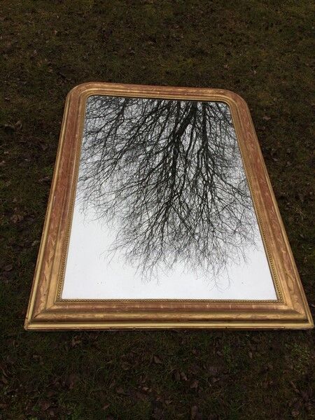 Large Louis Philippe golden mirror