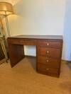 Art Deco desk in wood and walnut veneer.