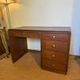 Art Deco desk in wood and walnut veneer.