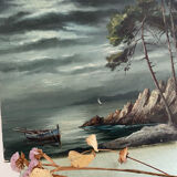 Marine painting on canvas