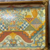 Plateau en rotin vintage