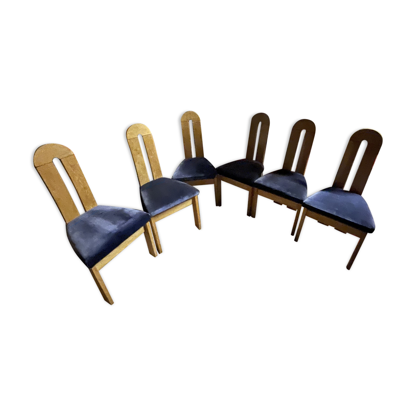 6 vintage brutality chairs