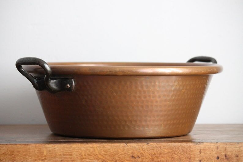 Hammered copper basin